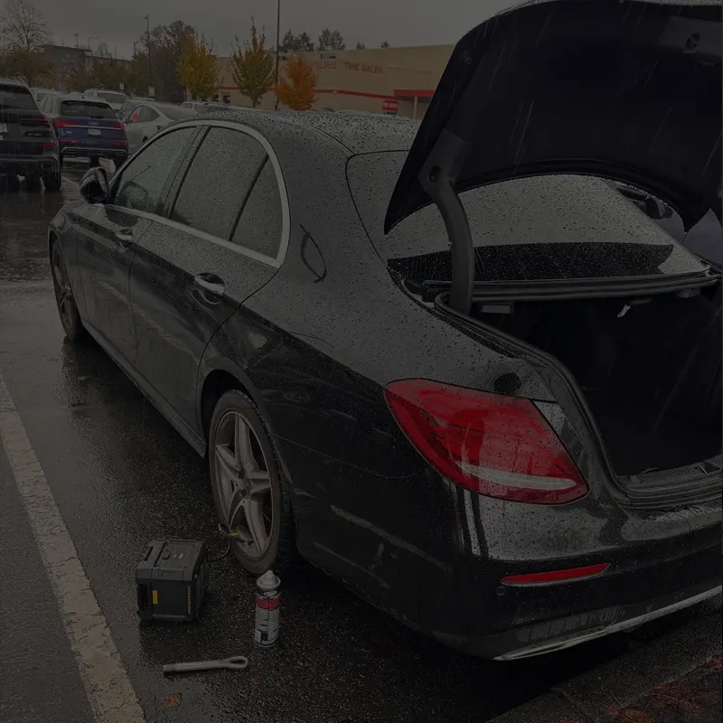 OpenAer emergency flat tire repair service in Surrey BC